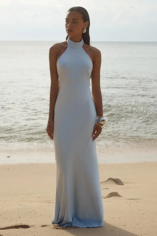 Runaway The Label Bridesmaids Dresses BRIGITTE MAXI DRESS Ice Blue 8211 Women