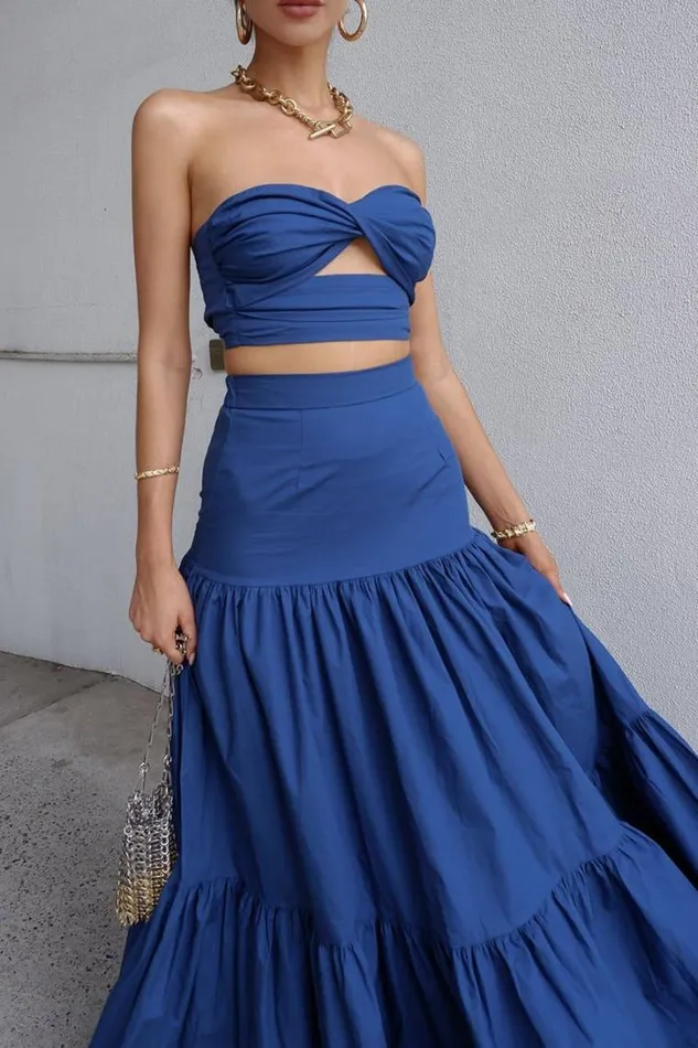 Runaway The Label Crops Ayla Top Sapphire 8211 Women Runaway The Label Crops Ayla Top Sapphire 8211 Women