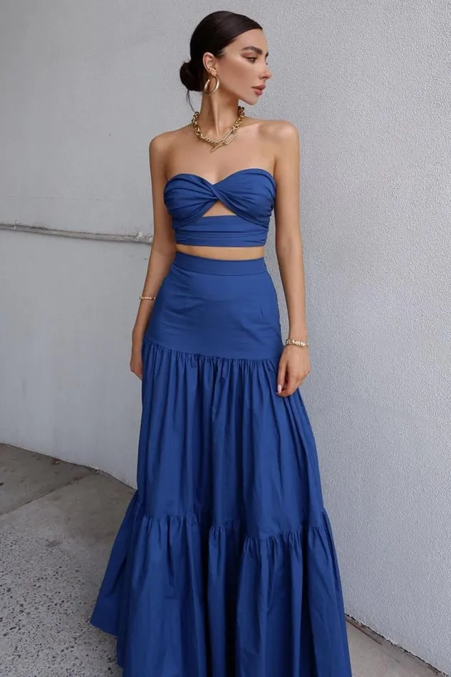 Runaway The Label Crops Ayla Top Sapphire 8211 Women Runaway The Label Crops Ayla Top Sapphire 8211 Women