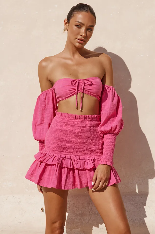 Runaway The Label Crops Luciano Crop Top Fuchsia 8211 Women