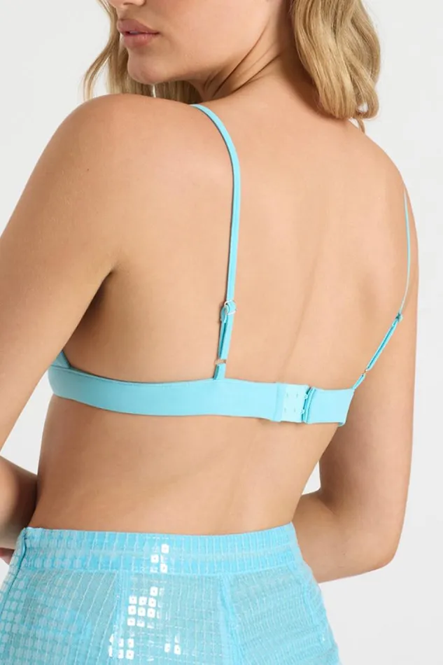 Runaway The Label Crops THE BRA TOP Aqua 8211 Women Runaway The Label Crops THE BRA TOP Aqua 8211 Women