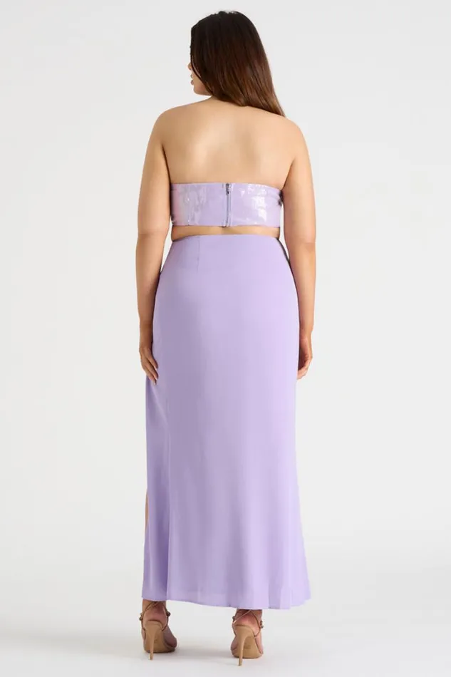 Runaway The Label Crops THE SEQUIN BANDEAU Lilac 8211 Women Runaway The Label Crops THE SEQUIN BANDEAU Lilac 8211 Women