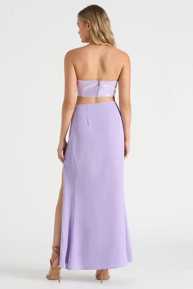Runaway The Label Crops THE SEQUIN BANDEAU Lilac 8211 Women Runaway The Label Crops THE SEQUIN BANDEAU Lilac 8211 Women