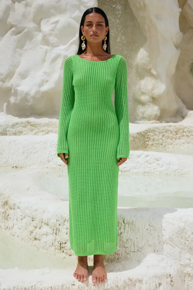 Runaway The Label Knit Dresses TASHANI MIDI DRESS Apple 8211 Women