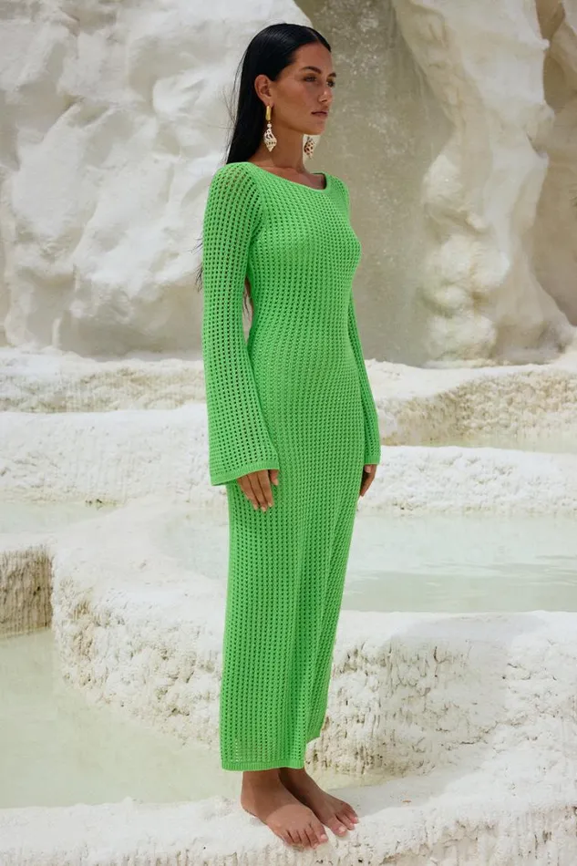 Runaway The Label Knit Dresses TASHANI MIDI DRESS Apple 8211 Women