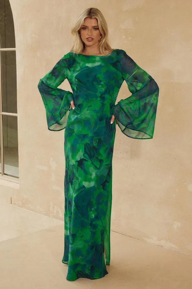 Runaway The Label Maxi Dresses KIMBER MAXI DRESS Calista Green 8211 Women