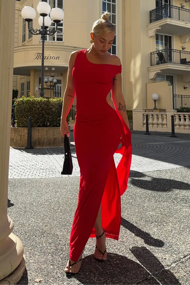 Runaway The Label Maxi Dresses MARA MAXI DRESS Red 8211 Women