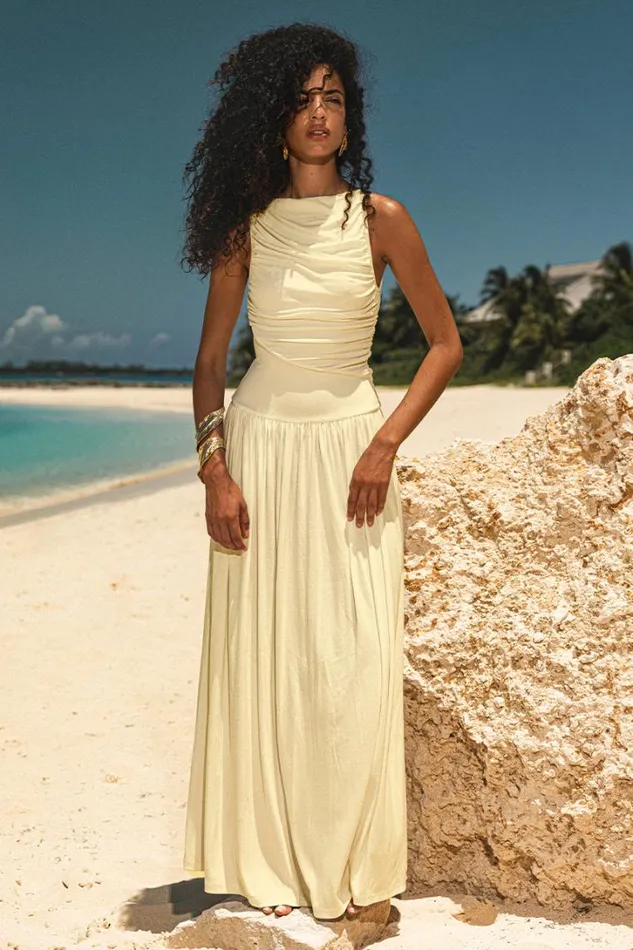 Runaway The Label Maxi Dresses NALLA MAXI DRESS Lemon 8211 Women