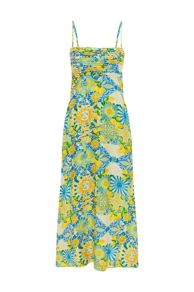 Runaway The Label Midi Dresses ANACAPRI MIDI DRESS Anacapri Lemon 8211 Women