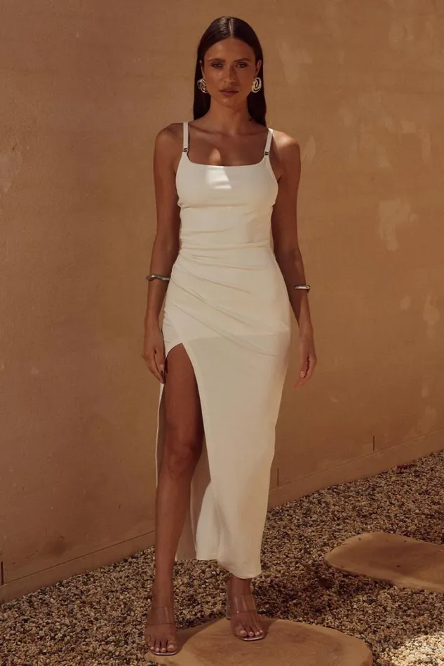 Runaway The Label Midi Dresses EDIN LONG MIDI DRESS White 8211 Women