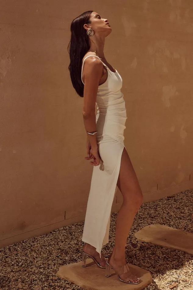 Runaway The Label Midi Dresses EDIN LONG MIDI DRESS White 8211 Women