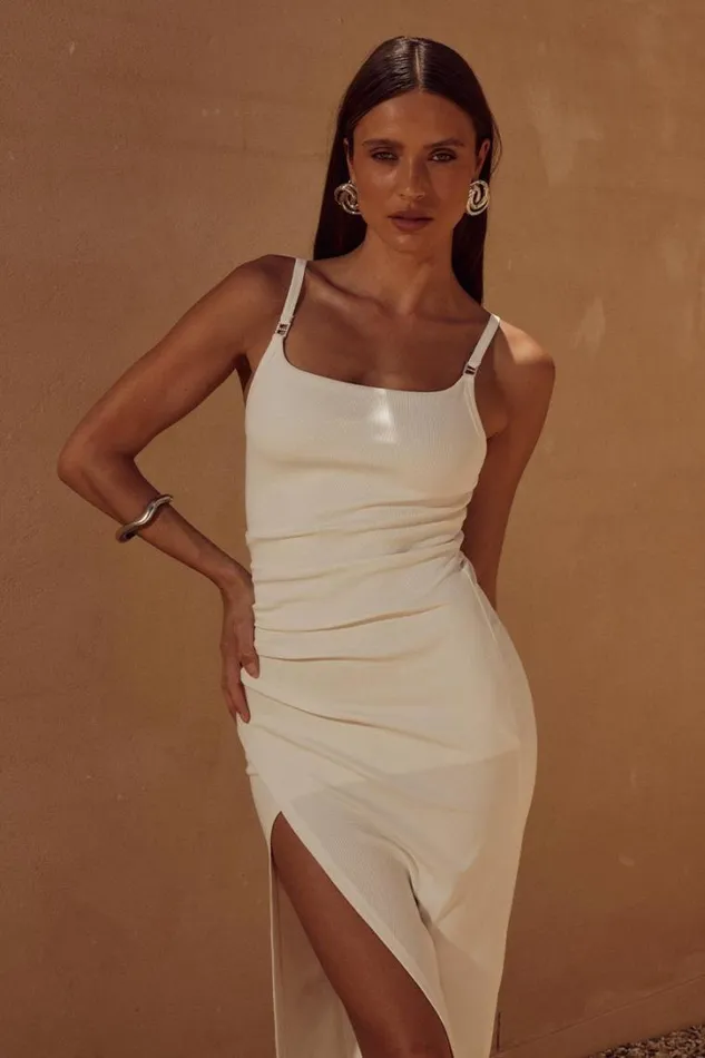 Runaway The Label Midi Dresses EDIN LONG MIDI DRESS White 8211 Women