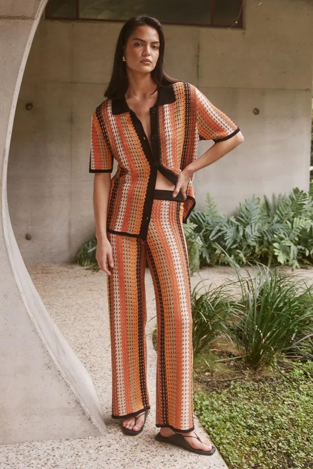 Runaway The Label Pants AIMEE PANT Orange Multi 8211 Women