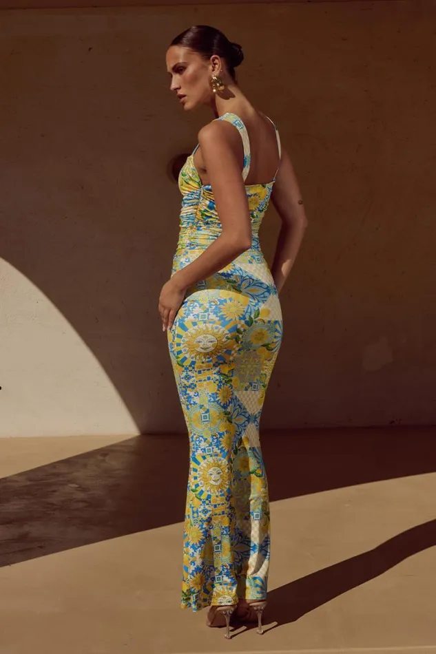 Runaway The Label Race Day Dresses VIVIAN MAXI DRESS Anacapri Lemon 8211 Women