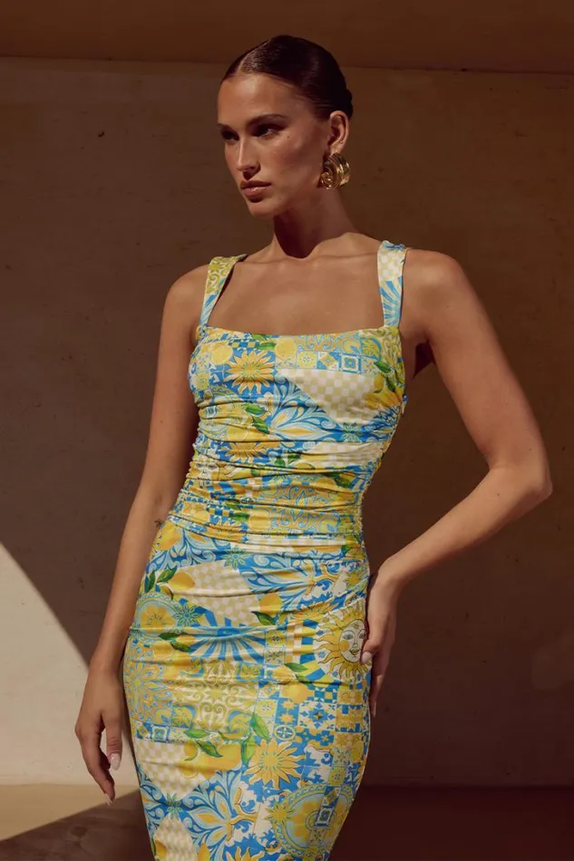 Runaway The Label Race Day Dresses VIVIAN MAXI DRESS Anacapri Lemon 8211 Women