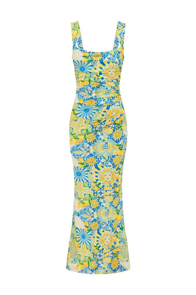 Runaway The Label Race Day Dresses VIVIAN MAXI DRESS Anacapri Lemon 8211 Women