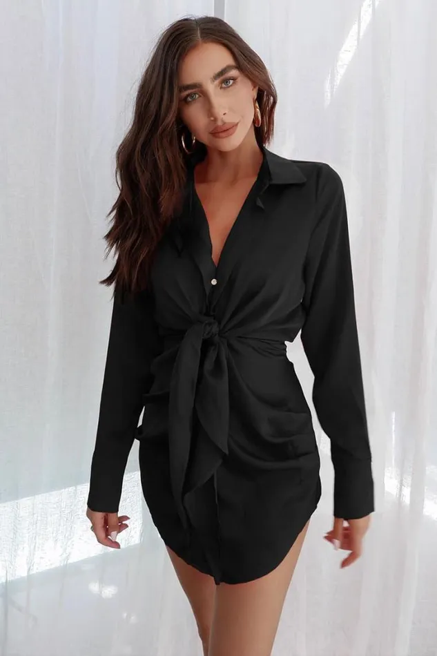 Runaway The Label Shirt Dresses Ruby Shirt Dress Black 8211 Women Runaway The Label Shirt Dresses Ruby Shirt Dress Black 8211 Women