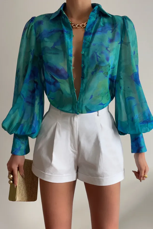 Runaway The Label Shirts and Blouses ELLA BLOUSE Blue Floral 8211 Women