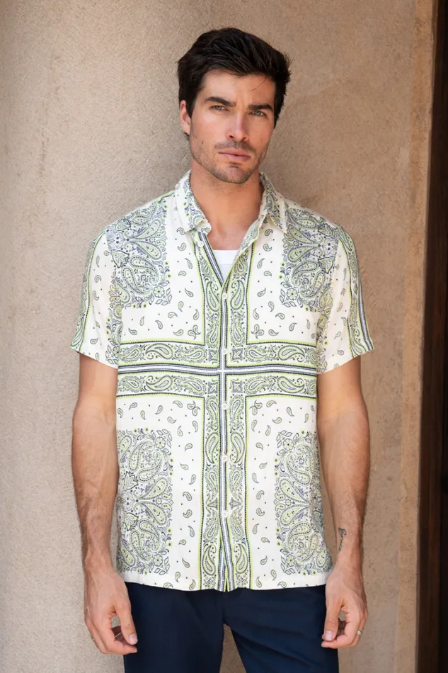Runaway The Label Shirts BANDANA SHIRT Green 8211 Men