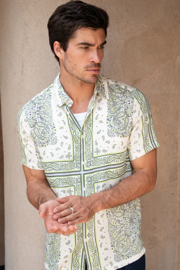 Runaway The Label Shirts BANDANA SHIRT Green 8211 Men