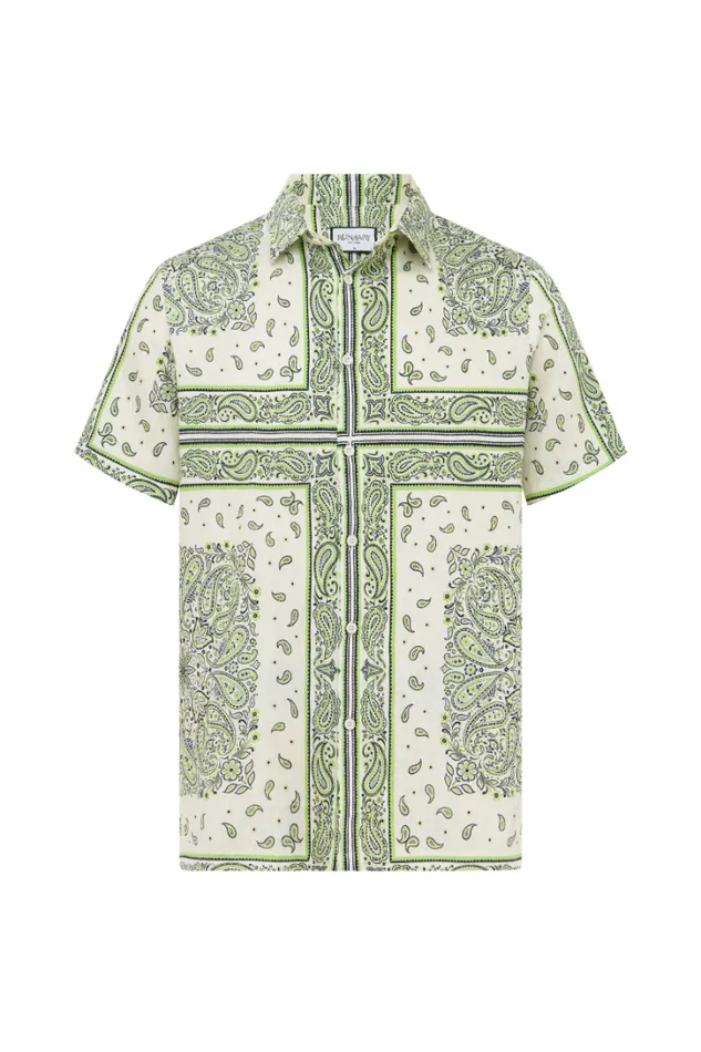 Runaway The Label Shirts BANDANA SHIRT Green 8211 Men