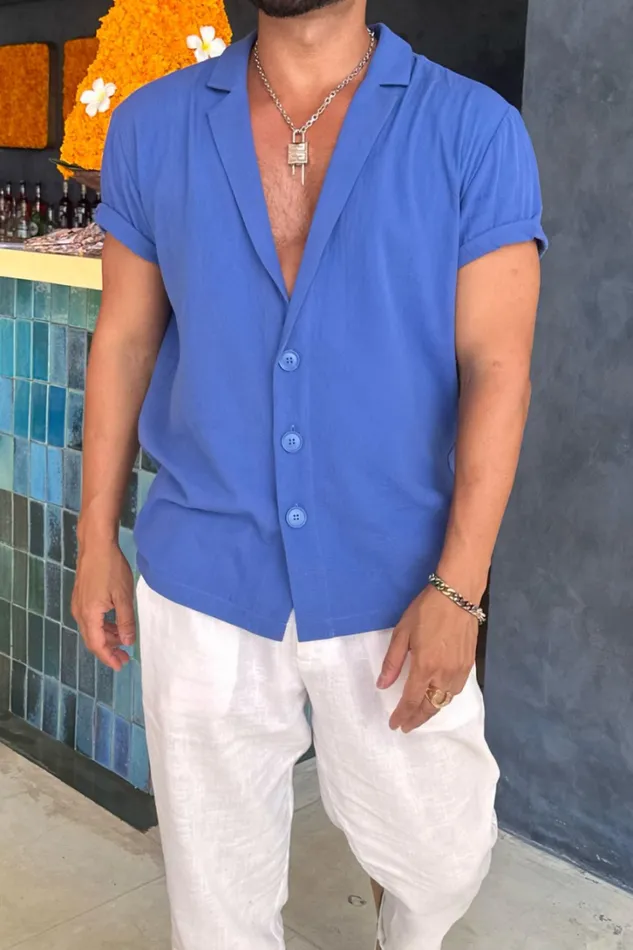 Runaway The Label Shirts POOLSIDE SHIRT Blue 8211 Men