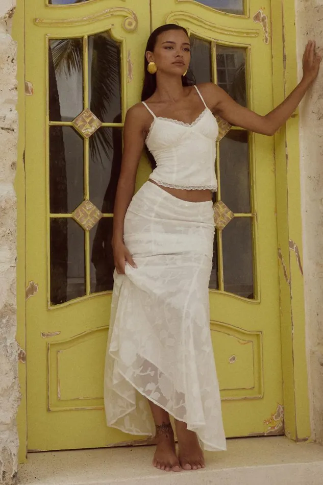 Runaway The Label Skirts LARINA MAXI SKIRT White 8211 Women