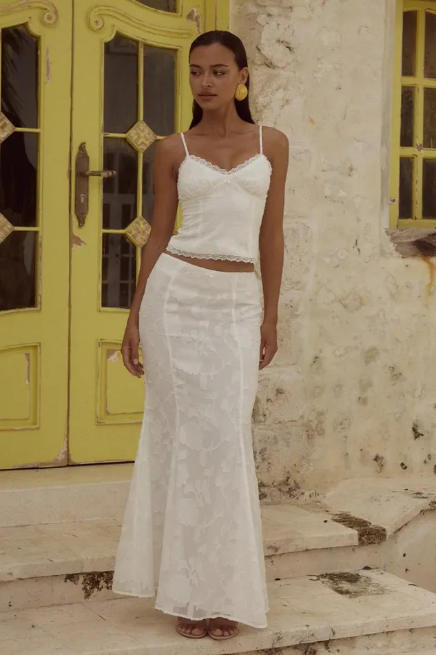 Runaway The Label Skirts LARINA MAXI SKIRT White 8211 Women