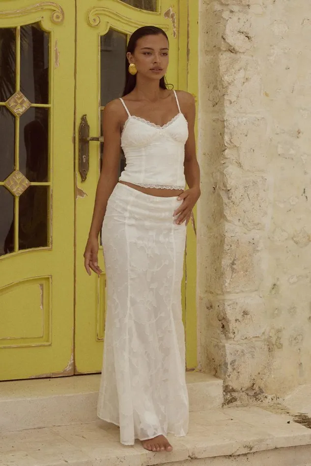 Runaway The Label Skirts LARINA MAXI SKIRT White 8211 Women