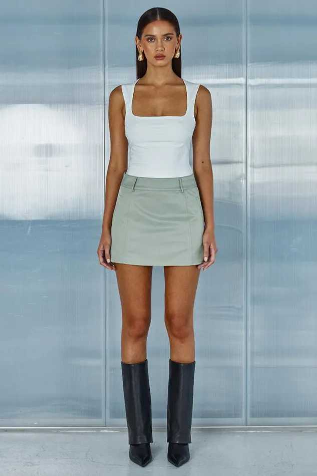 Runaway The Label Skirts OSLO MINI SKIRT Sage 8211 Women
