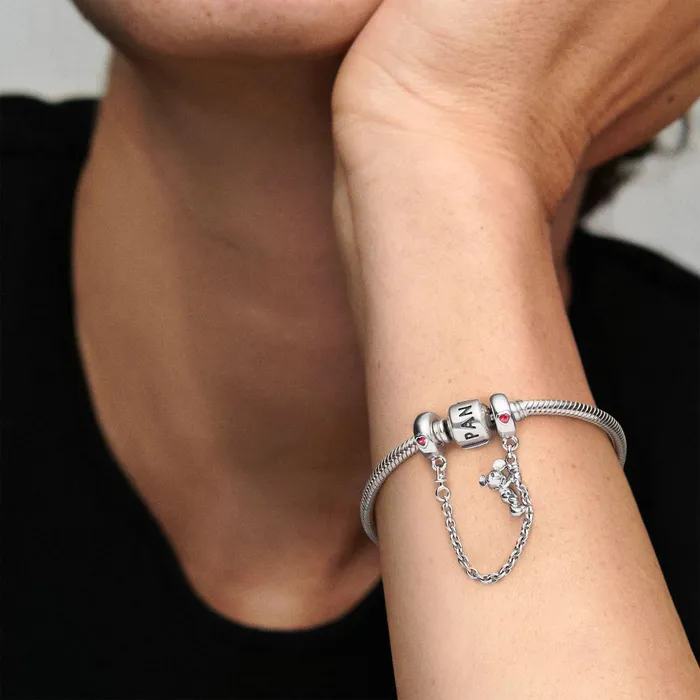Safety Chains Women Pandora Disney Climbing Mickey Safety Chain Charm