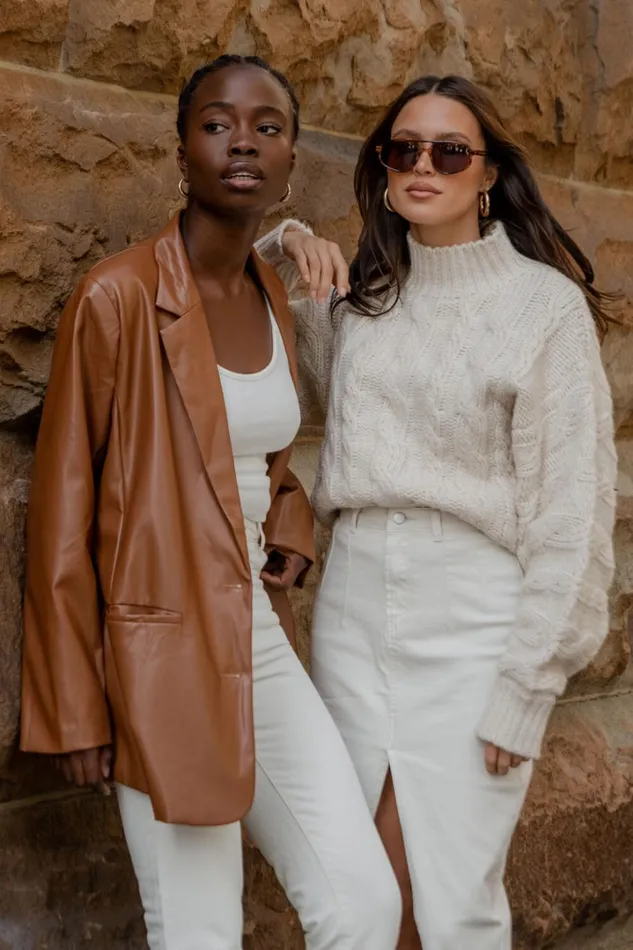 Samanfa Jacket 8211 Faux Leather Jacket In Tan Women Showpo Blazers Samanfa Jacket 8211 Faux Leather Jacket In Tan Women Showpo Blazers