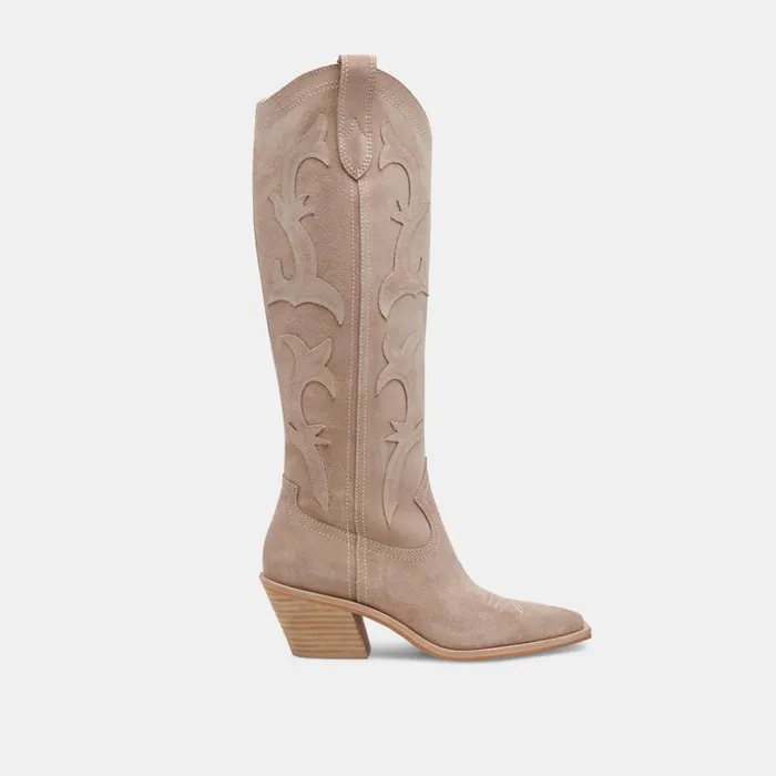 Samare Boots Taupe Suede Women Dolce Vita Boots and Booties