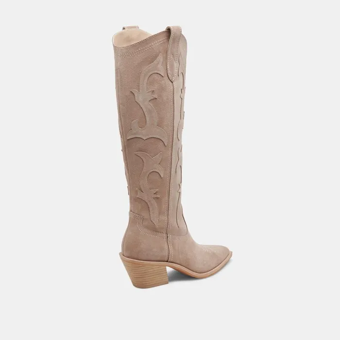 Samare Boots Taupe Suede Women Dolce Vita Boots and Booties