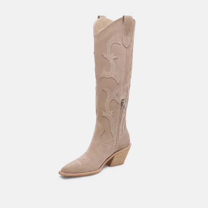 Samare Boots Taupe Suede Women Dolce Vita Boots and Booties