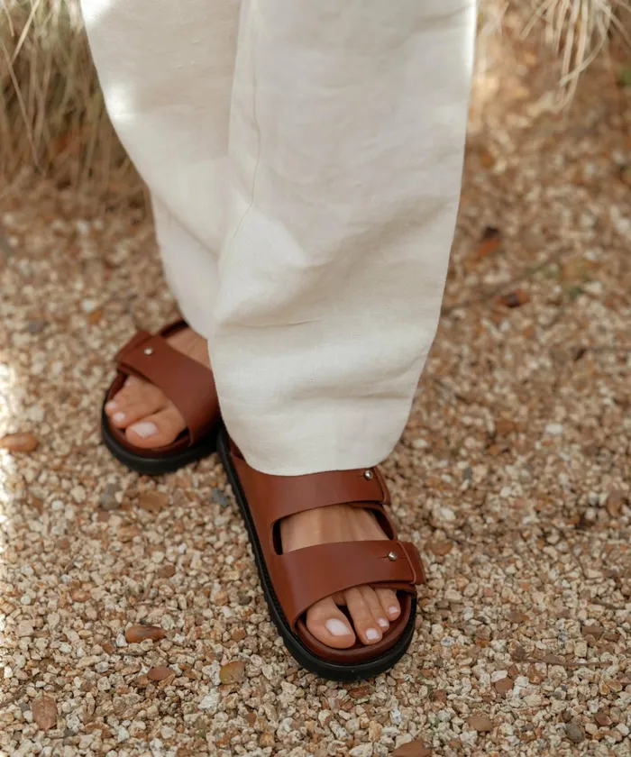 Sandals and Slides Women Jenni Kayne Hutton Slide Sandal Saddle