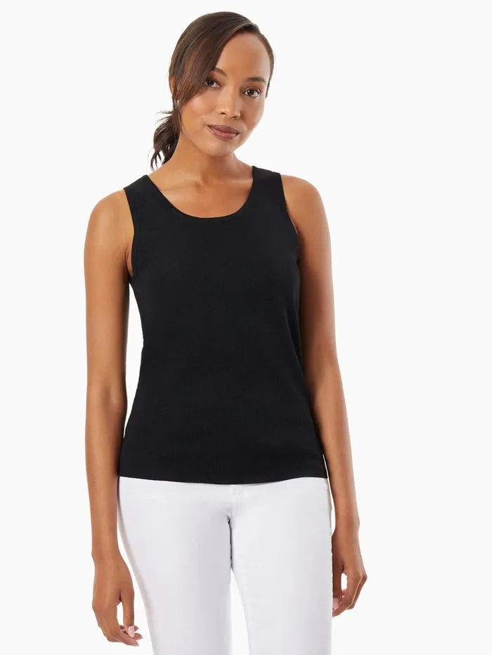 Scoop Neck Knit Tank Top Women Jones New York Tanks and Tees