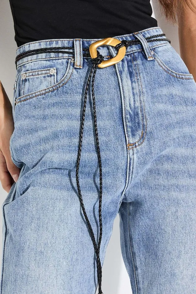 Selena Belt 8211 Gold Detail Tie Waist Belt In Black Women Showpo Belts