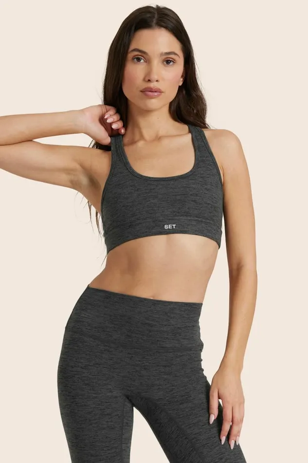 SET ACTIVE Activewear FORMCLOUD CLOUD STAPLE BRA 8211 PEPPER HEATHER GREY 8211 Women