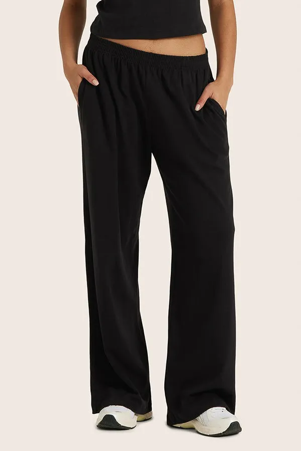 SET ACTIVE Bottoms HEAVY COTTON EASY PANTS 8211 ONYX 8211 Women
