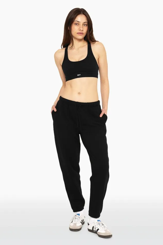 SET ACTIVE Bottoms HEAVYWEIGHT SWEATS DRAWSTRING SWEATPANTS 8211 ONYX 8211 Women