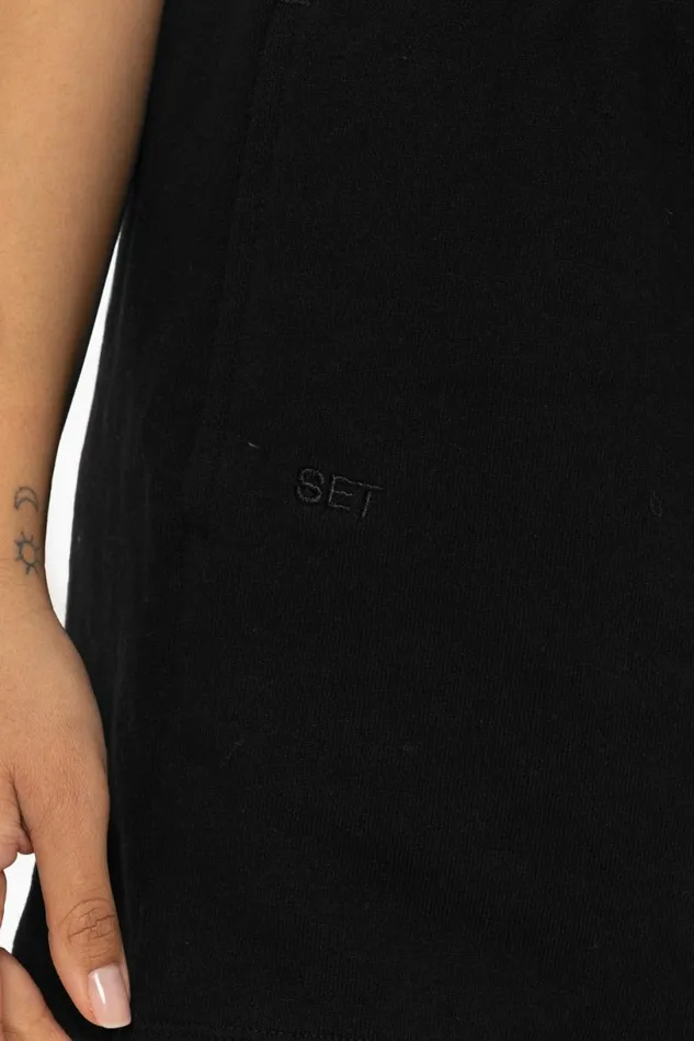 SET ACTIVE Bottoms HEAVYWEIGHT SWEATS DRAWSTRING SWEATPANTS 8211 ONYX 8211 Women