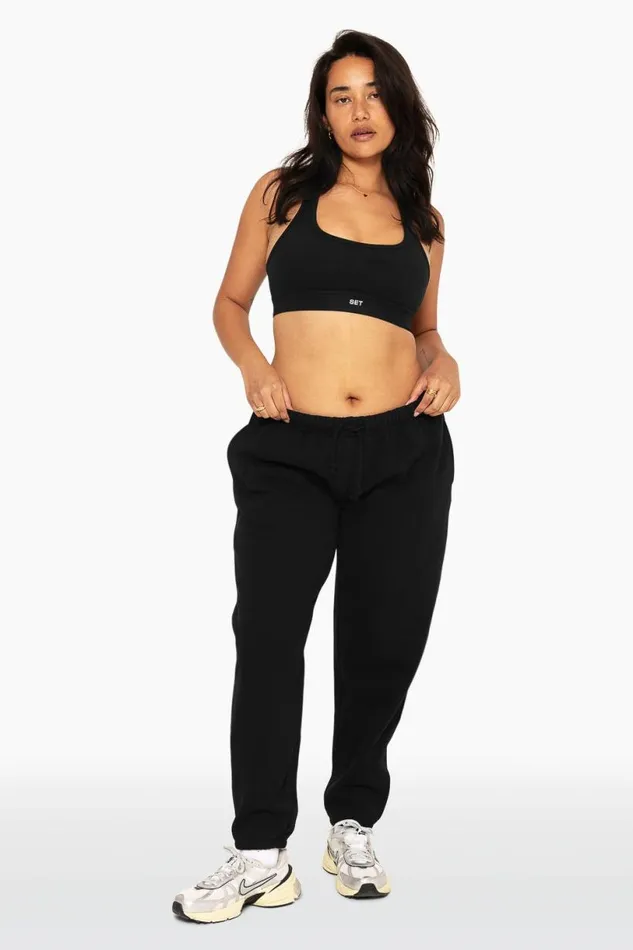 SET ACTIVE Bottoms HEAVYWEIGHT SWEATS DRAWSTRING SWEATPANTS 8211 ONYX 8211 Women