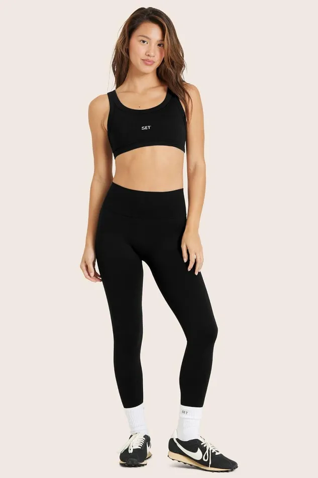 SET ACTIVE Bottoms SCULPTFLEX POWER LEGGINGS 8211 ONYX 8211 Women