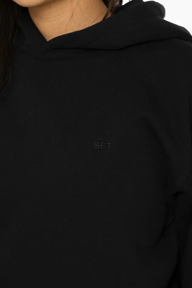 SET ACTIVE Sweats HEAVYWEIGHT SWEATS HOODIE 8211 ONYX 8211 Women