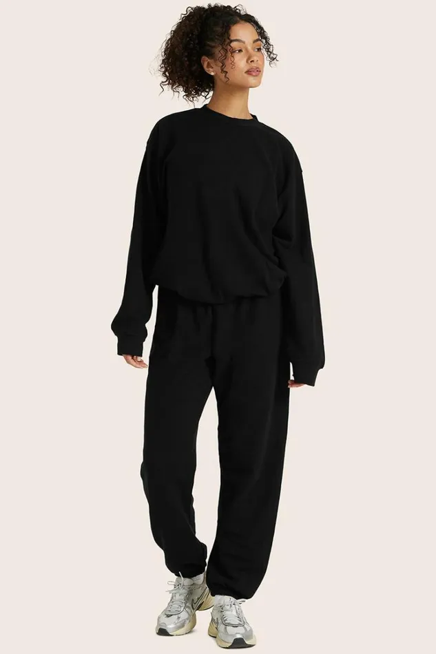 SET ACTIVE Sweats LIGHTWEIGHT SWEATS CLASSIC CREWNECK 8211 ONYX 8211 Women