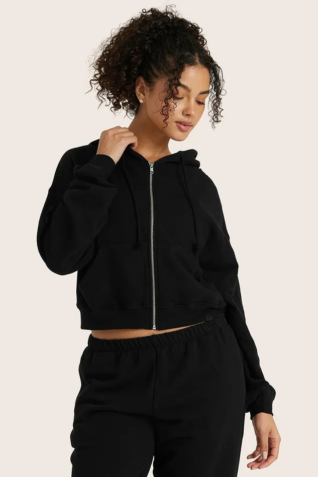 SET ACTIVE Sweats LIGHTWEIGHT SWEATS CLASSIC ZIP HOODIE 8211 ONYX 8211 Women