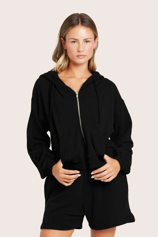 SET ACTIVE Sweats LIGHTWEIGHT SWEATS CLASSIC ZIP HOODIE 8211 ONYX 8211 Women