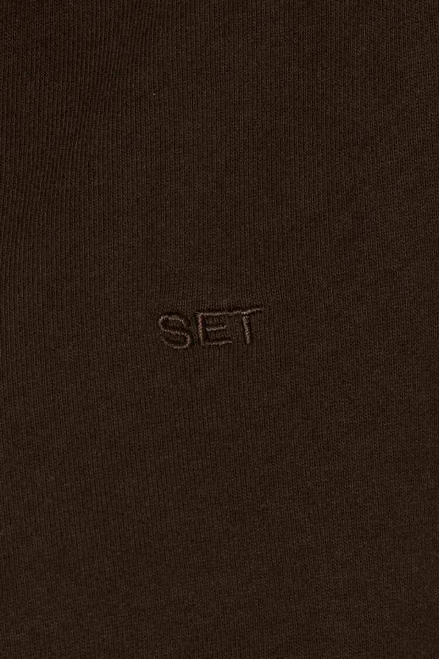 SET ACTIVE Tops HEAVYWEIGHT SWEATS CREWNECK 8211 ESPRESSO 8211 Women