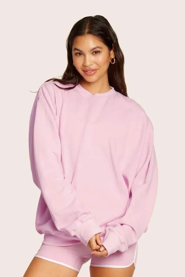 SET ACTIVE Tops LIGHTWEIGHT SWEATS CLASSIC CREWNECK 8211 PRIMROSE 8211 Women